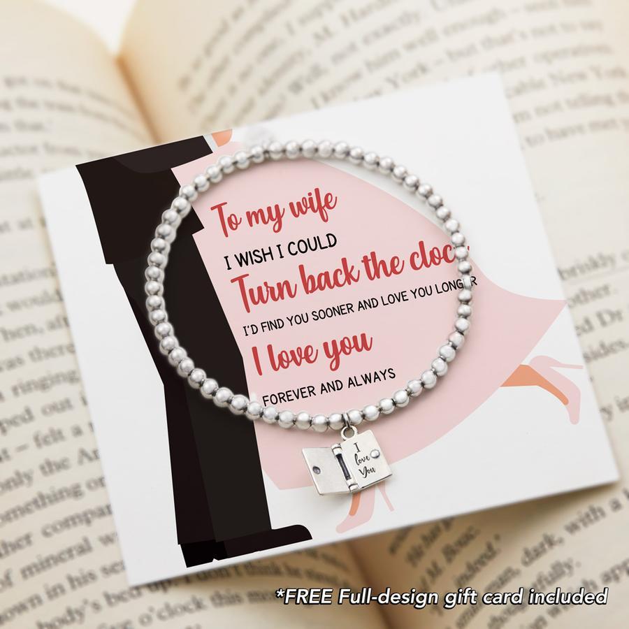 PEARL BRACELET ENGRAVED WITH LOVE LETTER